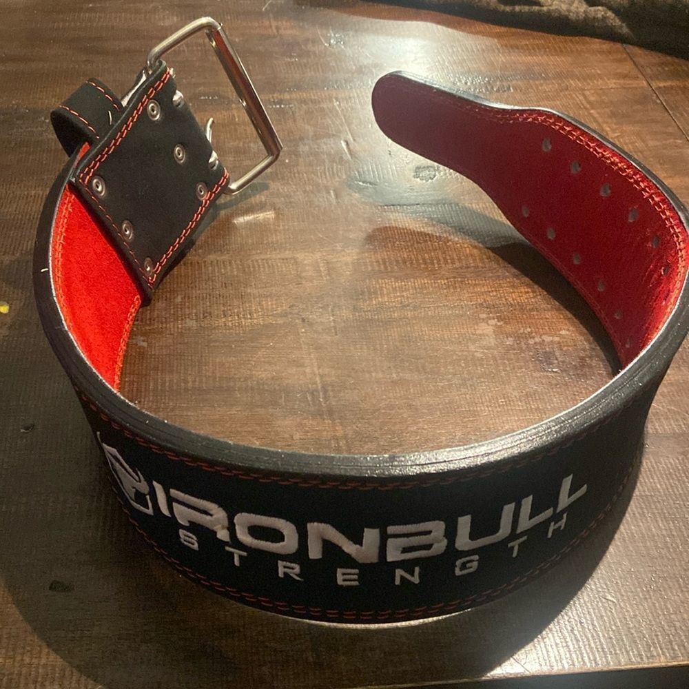 Iron Bull Strength Belt BLACK LEATHER Size Small